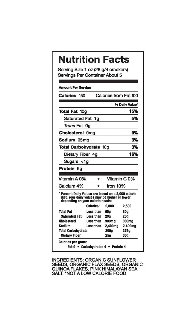 Himalayan Sea Salt Flax Seed Crackers