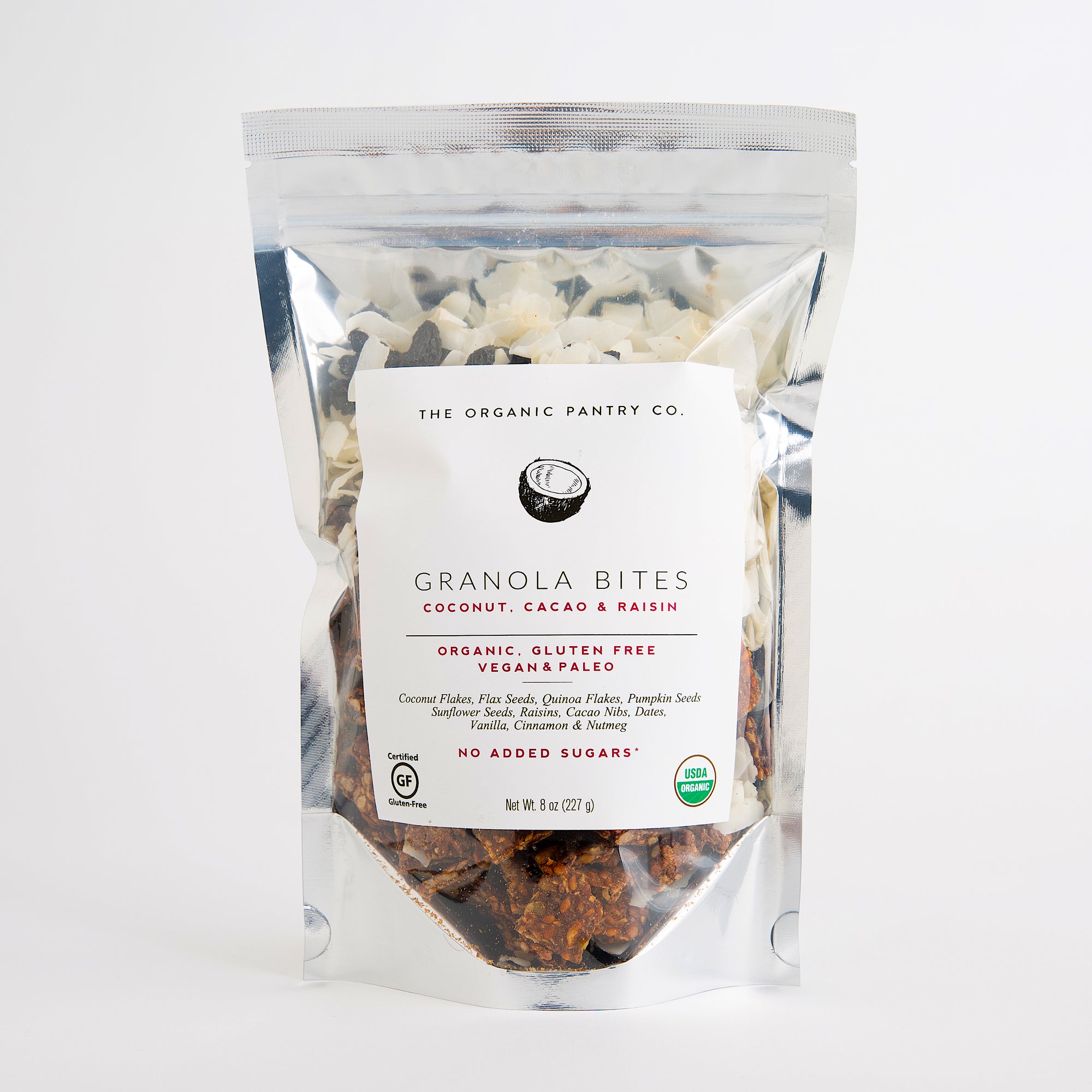 Coconut, Cacao, & Raisin Granola Bites