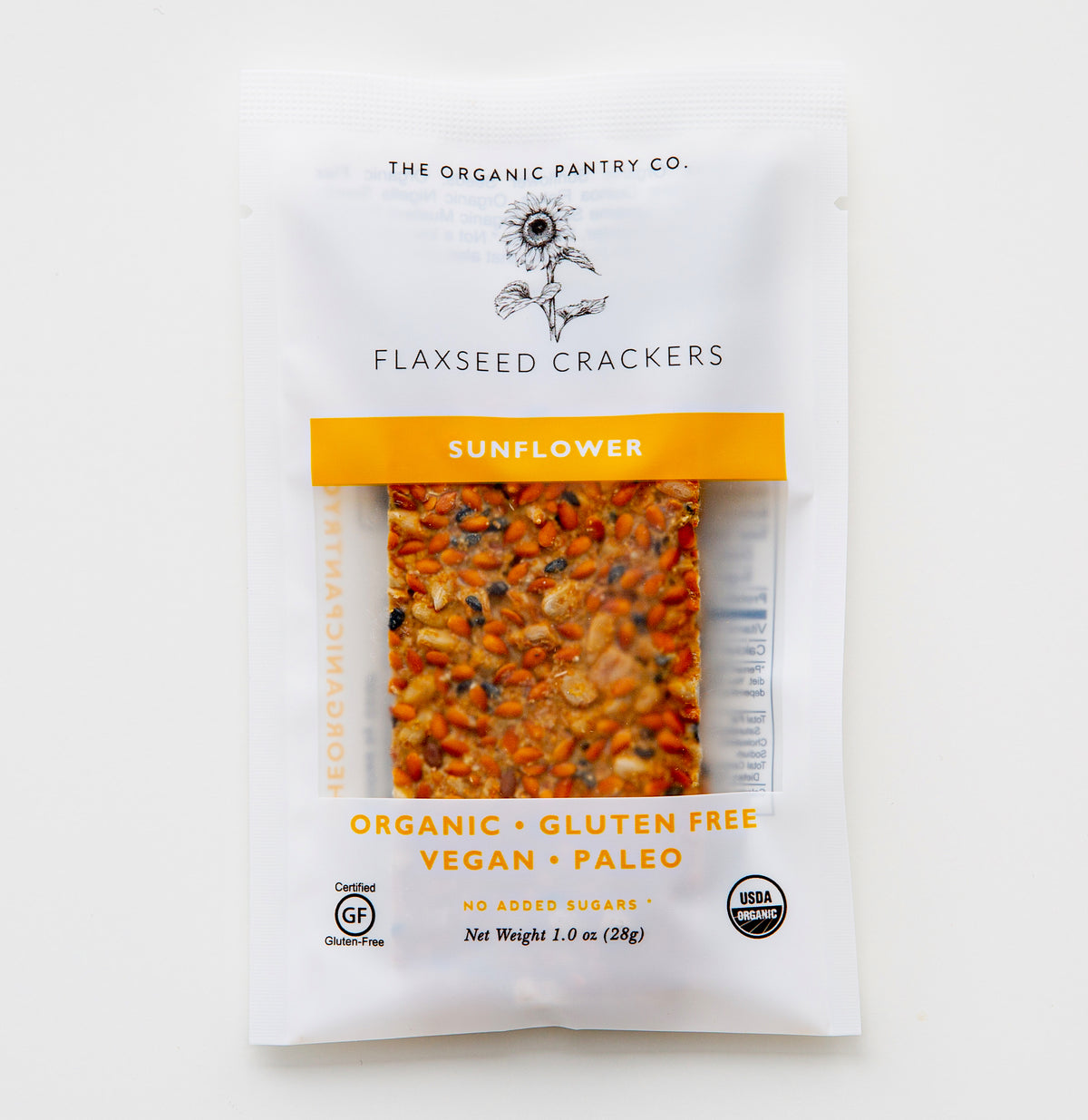 OUT OF STOCK Sunflower Flaxseed Cracker 1.0 oz Single Serve Size (24 count box)