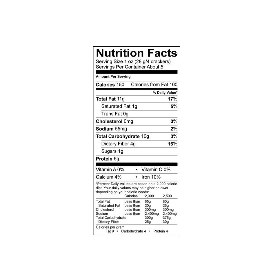 Sunflower                                                                                                Flax Seed Crackers